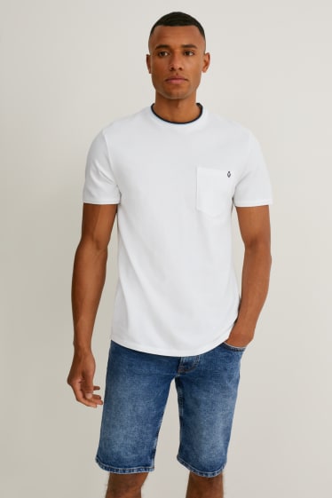 Herren - T-Shirt - Flex - LYCRA® - weiß