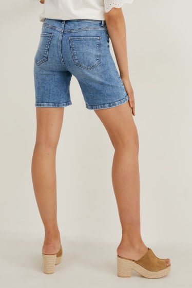 Femmes - Short en jean - mid waist - LYCRA® - jean bleu