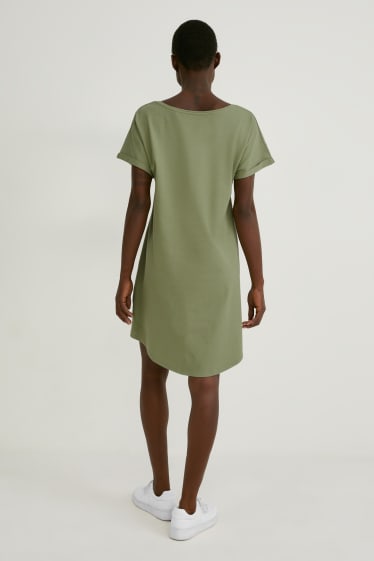 Damen - T-Shirt-Kleid - grün
