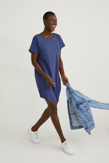 Femmes - Robe-T-shirt - bleu