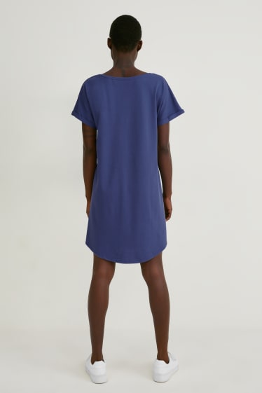 Femmes - Robe-T-shirt - bleu