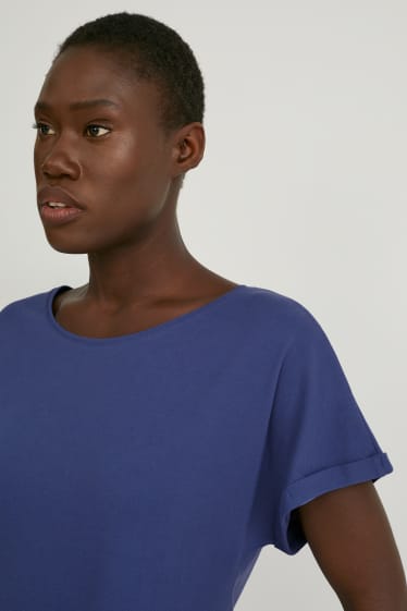 Femmes - Robe-T-shirt - bleu