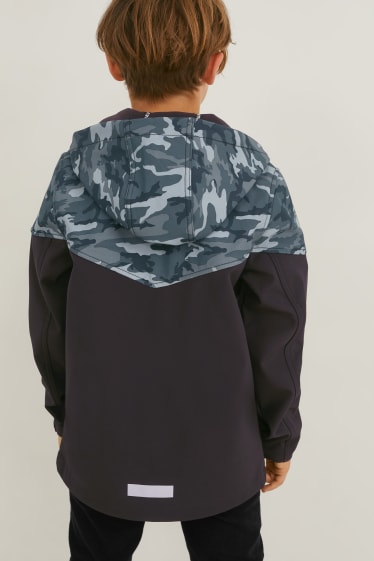 Children - Softshell jacket with hood - camouflage