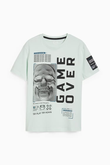 Kinderen: jongens - T-shirt - mintgroen