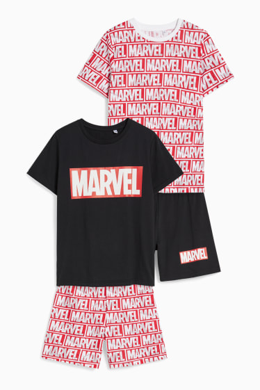 Children Boys - Multipack of 2 - Marvel - short pyjamas - black