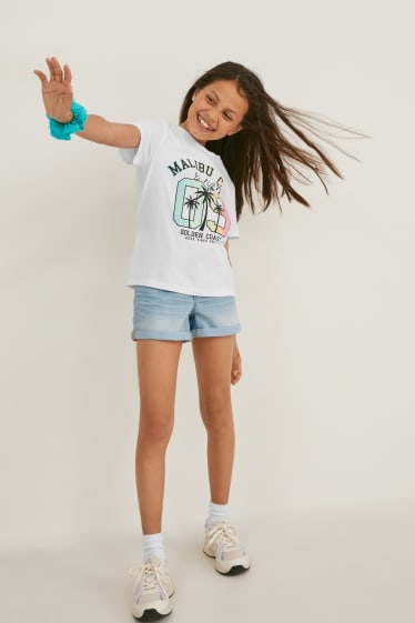 Enfants - Short en jean - LYCRA® - jean bleu clair