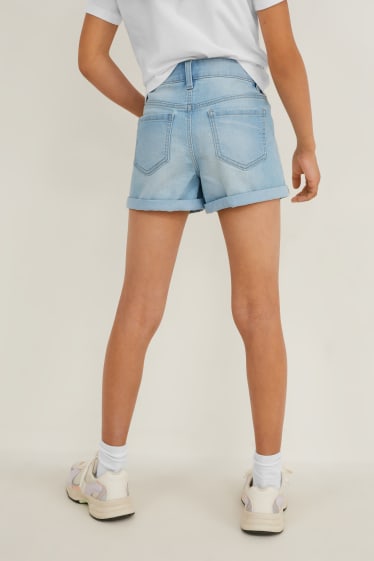 Kinderen - Korte spijkerbroek - LYCRA® - jeanslichtblauw