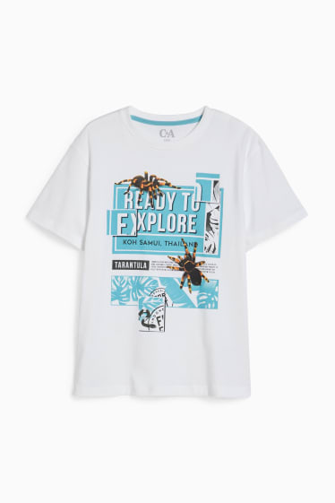 Kinder Jungen - Kurzarmshirt - weiß