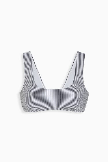 Women - Maternity bikini top - padded - non-wired - striped - white / blue