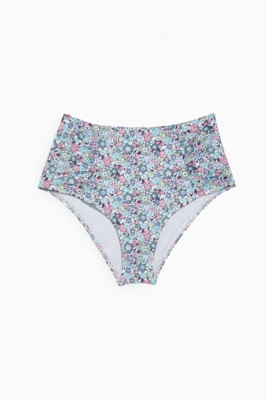Women - Bikini bottoms - high waist - LYCRA® XTRA LIFE™ - floral - mint green
