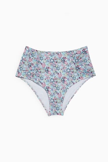 Dames - Bikinibroekje - high waist - LYCRA® XTRA LIFE™ - gebloemd - mintgroen