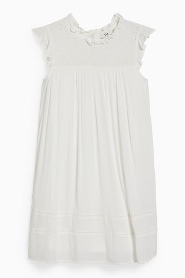 Women - A-line dress - white