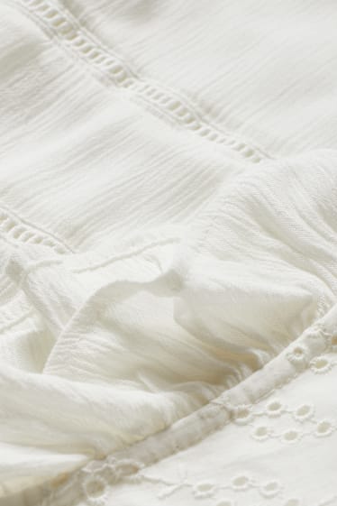 Femmes - Robe à la coupe évasée - blanc