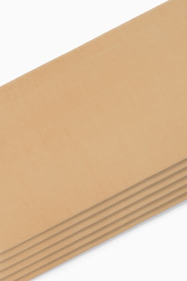Damen - Multipack 6er - Feinsöckchen - Komfortbund - 20 DEN - beige
