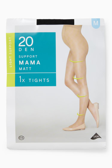 Women - Maternity tights - LYCRA® - 20 denier - black