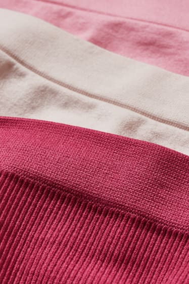 Dona - Paquet de 3 - tanga - sense costures - rosa fosc