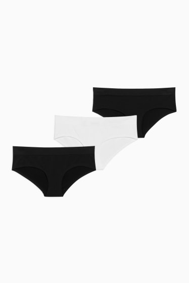 Mujer - Pack de 3 - hipster - sin costuras - negro