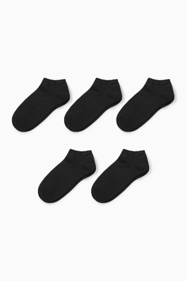 Donna - Confezione da 5 - calzini corti - nero