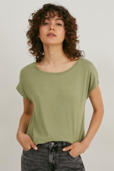 Women - Basic T-shirt - khaki