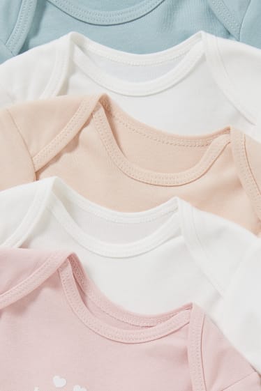 Babies - Multipack of 5 - baby bodysuit - rose