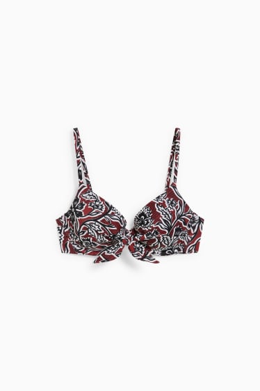 Women - Underwire bikini top - padded - LYCRA® XTRA LIFE™ - dark red