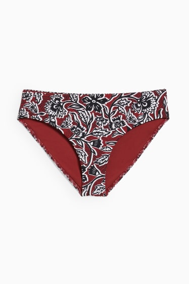 Mujer - Braguita de bikini - mid-rise - LYCRA® XTRA LIFE™ - rojo oscuro