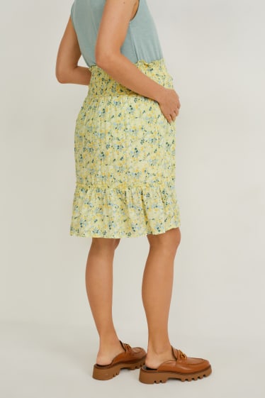 Women - Maternity skirt - floral - yellow
