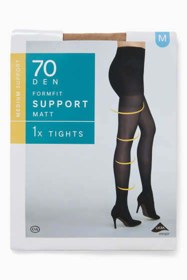Women - Support tights - 70 denier - beige