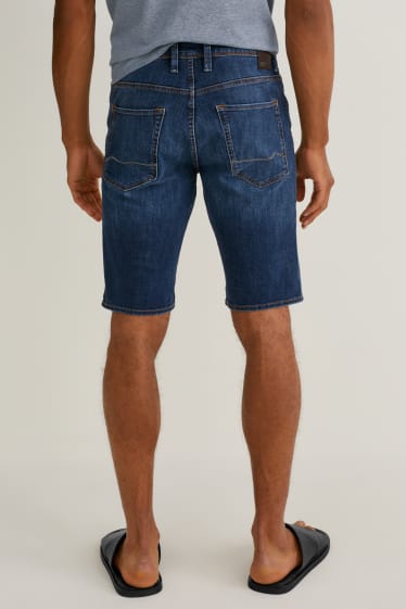 Men - Denim shorts - Flex - LYCRA® - denim-dark blue