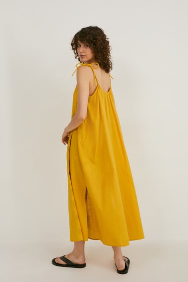 Dames - A-lijn-jurk - geel