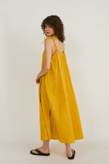 Mujer - Vestido de línea evasé - amarillo