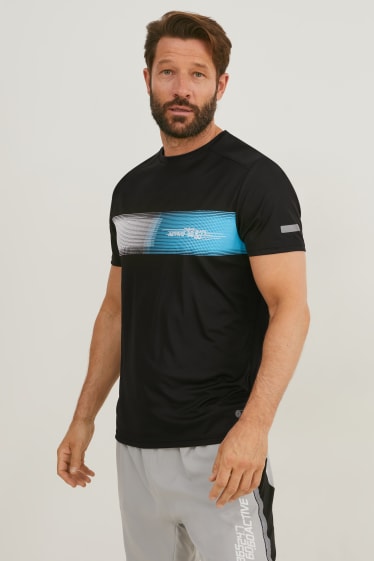 Pánské - Funkční tričko - fitness - černá