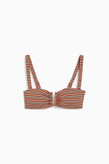 Donna - Top bikini - a fascia - imbottito - LYCRA® XTRA LIFE™ - marrone