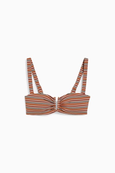 Women - Bikini top - bandeau - padded - LYCRA® XTRA LIFE™ - brown
