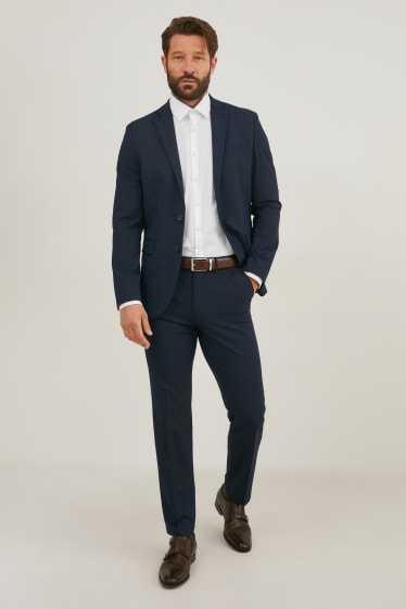 Hommes - Veste de costume - regular fit - Flex - LYCRA® - bleu foncé