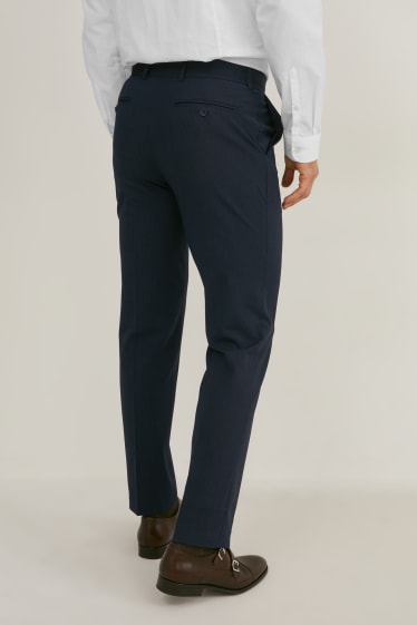 Pánské - Oblekové kalhoty - regular fit - Flex - LYCRA® - tmavomodrá