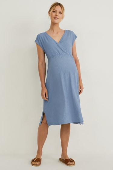 Mujer - Vestido de lactancia - azul claro