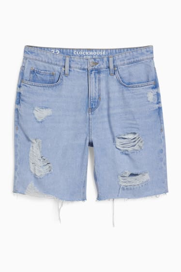 Heren - CLOCKHOUSE - korte spijkerbroek - jeanslichtblauw