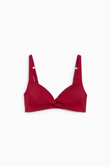 Mujer - Top de bikini - bandeau - con relleno - LYCRA® XTRA LIFE™ - rojo oscuro