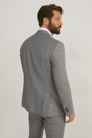 Men - New wool mix-and-match tailored jacket - regular fit - check - gray