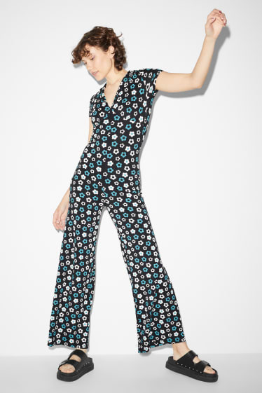 Damen - CLOCKHOUSE - Jumpsuit - geblümt - schwarz