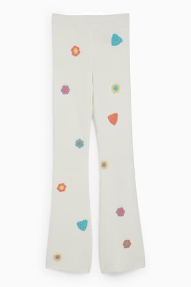 Femmes - CLOCKHOUSE - pantalon en maille - blanc