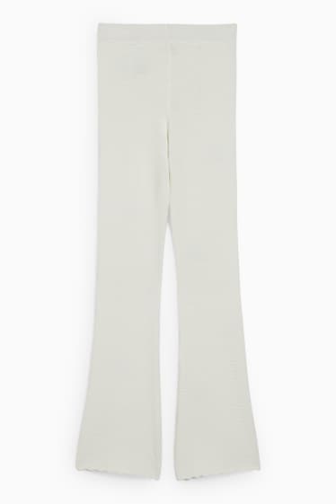 Femmes - CLOCKHOUSE - pantalon en maille - blanc