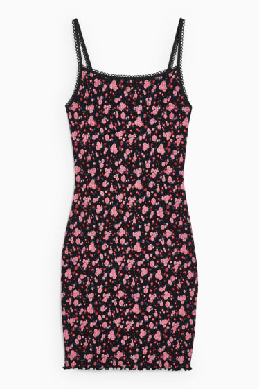 Teens & young adults - CLOCKHOUSE - A-line dress - floral - black
