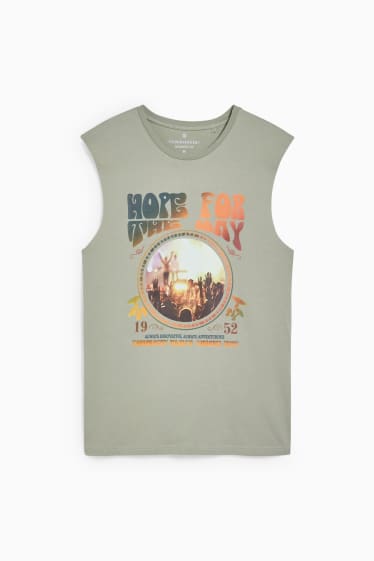 Heren - CLOCKHOUSE - tanktop - groen