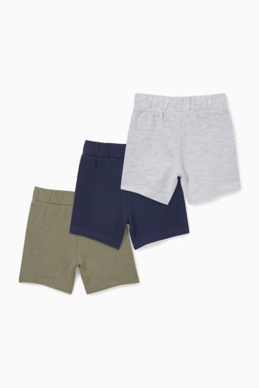 Bébés - Lot de 3 - shorts en molleton pour bébé - kaki