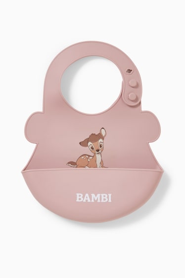 Babies - Bambi - silicone baby bib - rose
