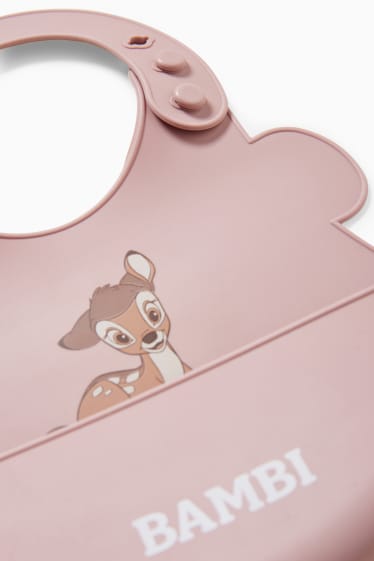 Baby's - Bambi - siliconen babyslabbetje - roze
