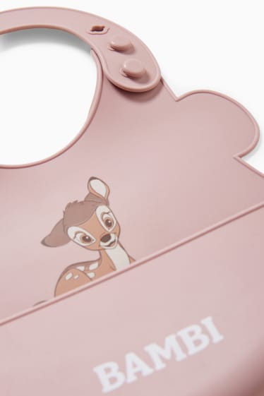 Babies - Bambi - silicone baby bib - rose