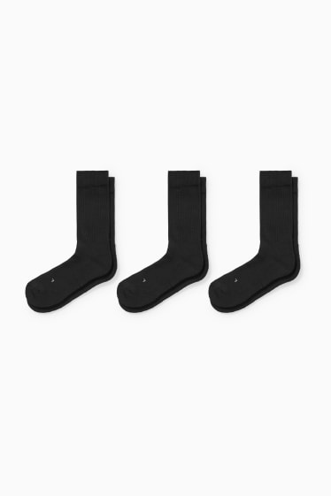 Hommes - Lot de 3 paires - chaussettes de sport - noir